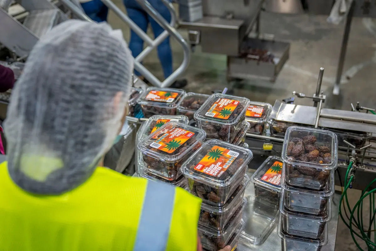 Bulk chilled stock held in cold storage of the kind installed by Fridges Direct North Wales