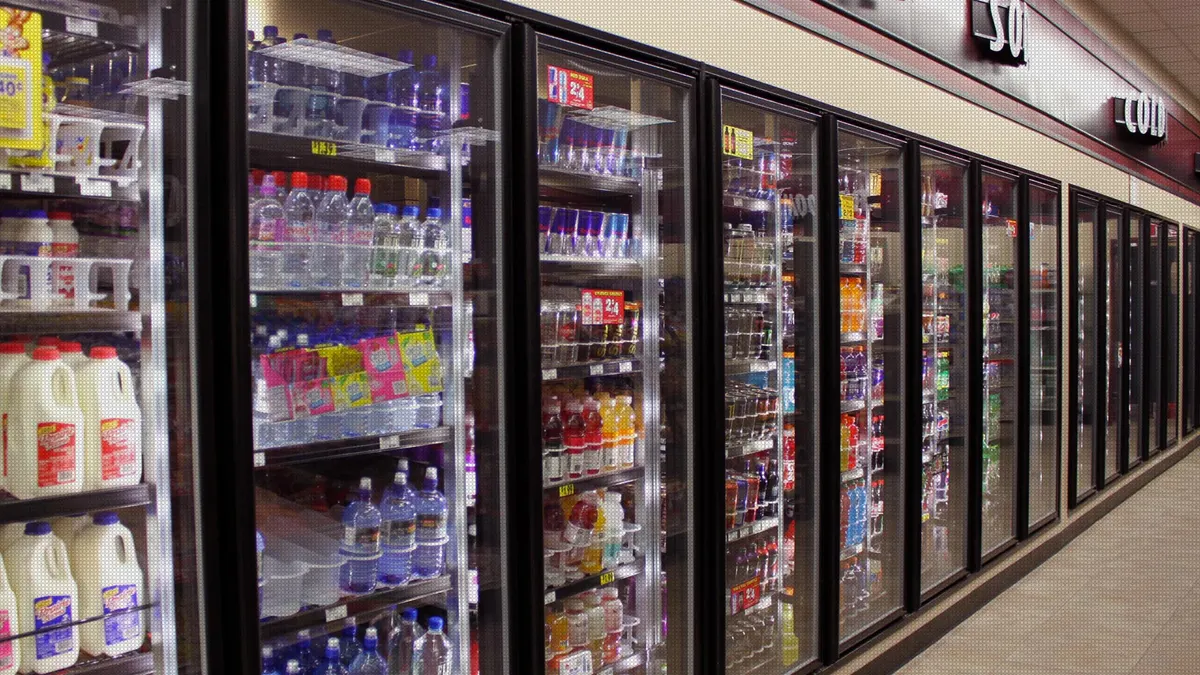 Commercial refrigeration equipment on display at the Fridges Direct showroom in Ruthin